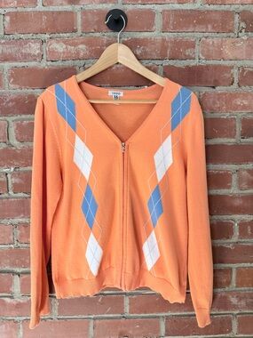 Izod Peach-Orange V-Neck Sweater